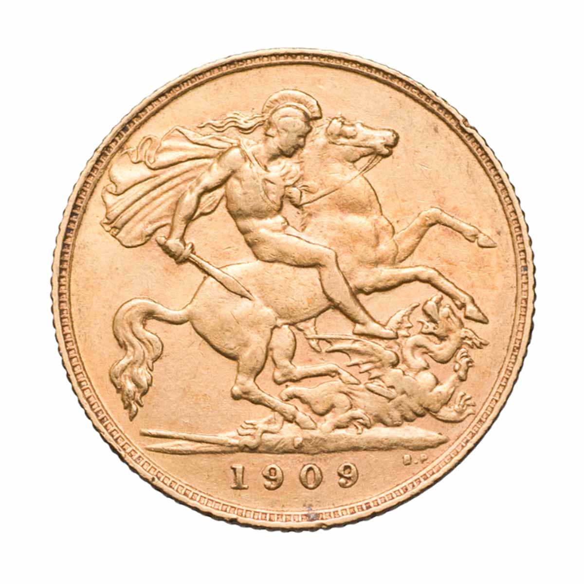 1909 Perth Edward VII Gold Half Sovereign good Very Fine