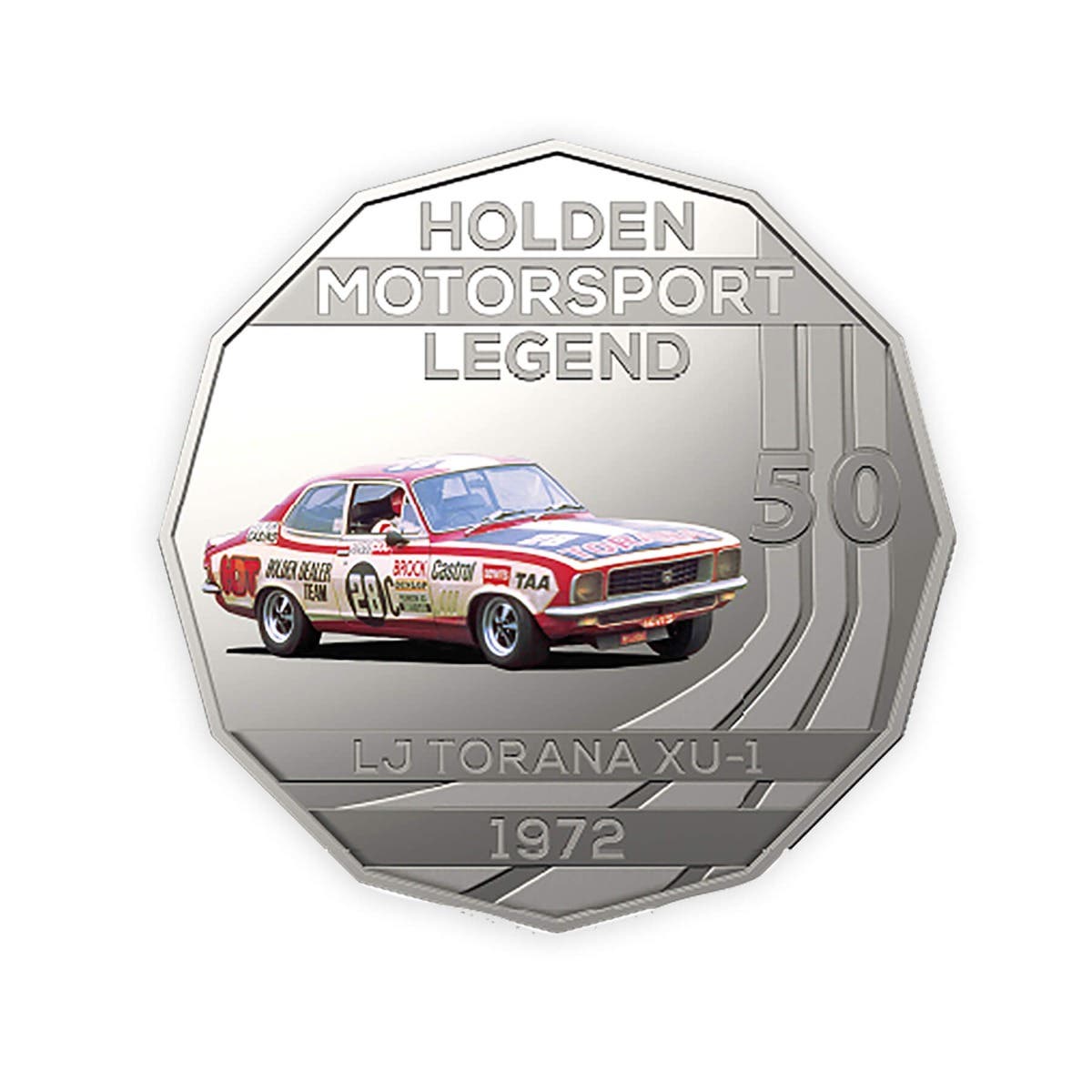 Holden 1972 LJ Torana XU 2018 50c Stamp & Coin Cover