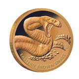Australia's Deadly & Dangerous 2019 $1 Eastern Brown Snake Gold Prooflike Coin