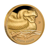 Australia's Deadly & Dangerous 2019 $1 Death Adder Gold Prooflike Coin