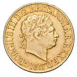 King George III 1817 Sovereign VF