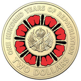 Australia Lest We Forget Centenary of Repatriation 2019 $2 Colour Aluminium-Bronze Uncirculated Coin Pack