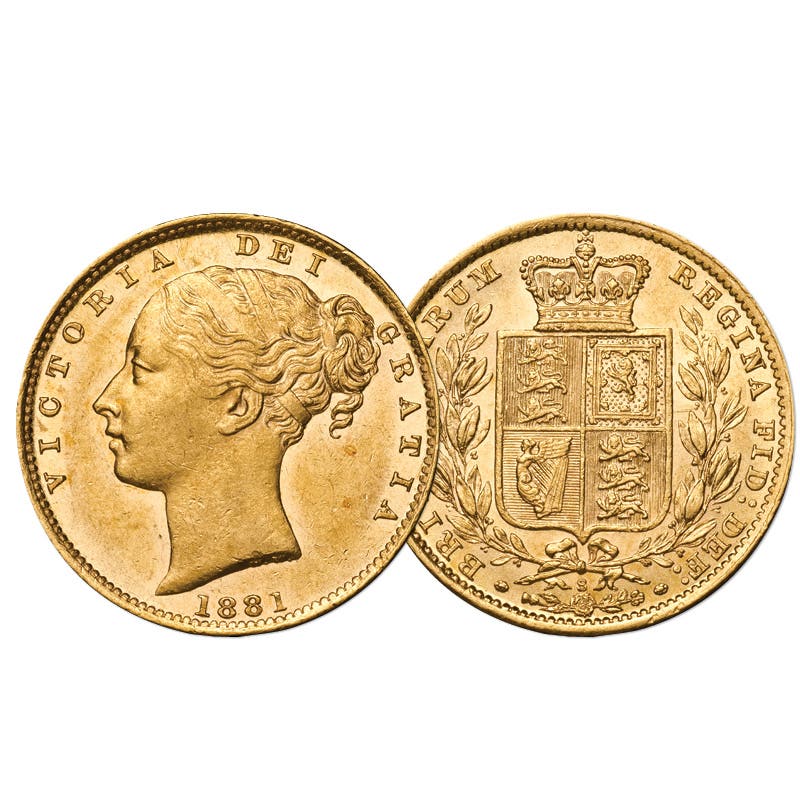 1857-1931 Sovereign 8-coin Type Set Extremely Fine-Uncirculated