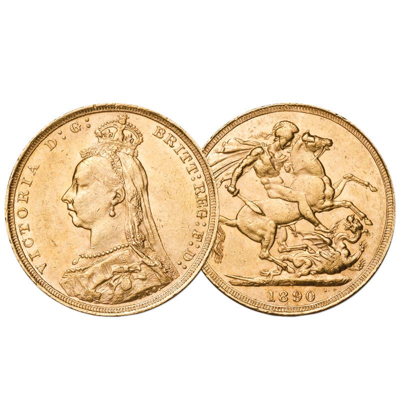 1857-1931 Sovereign 8-coin Type Set Extremely Fine-Uncirculated