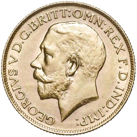 King George V 1915P Gold Sovereign Extremely Fine-about Uncirculated