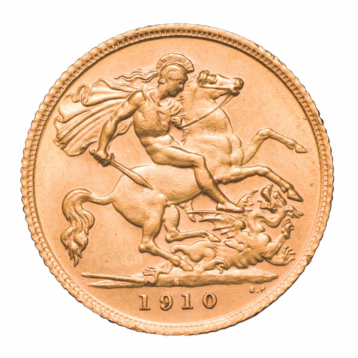 Edward VII 1910S Gold Half Sovereign Uncirculated