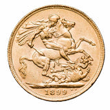 Queen Victoria 1899P Veiled Head Gold Sovereign good Very Fine