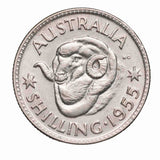 1955 Shilling Uncirculated
