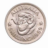 1959 Shilling Uncirculated