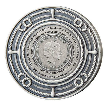 Titanic 2021 $10 3oz Silver Antique Coin