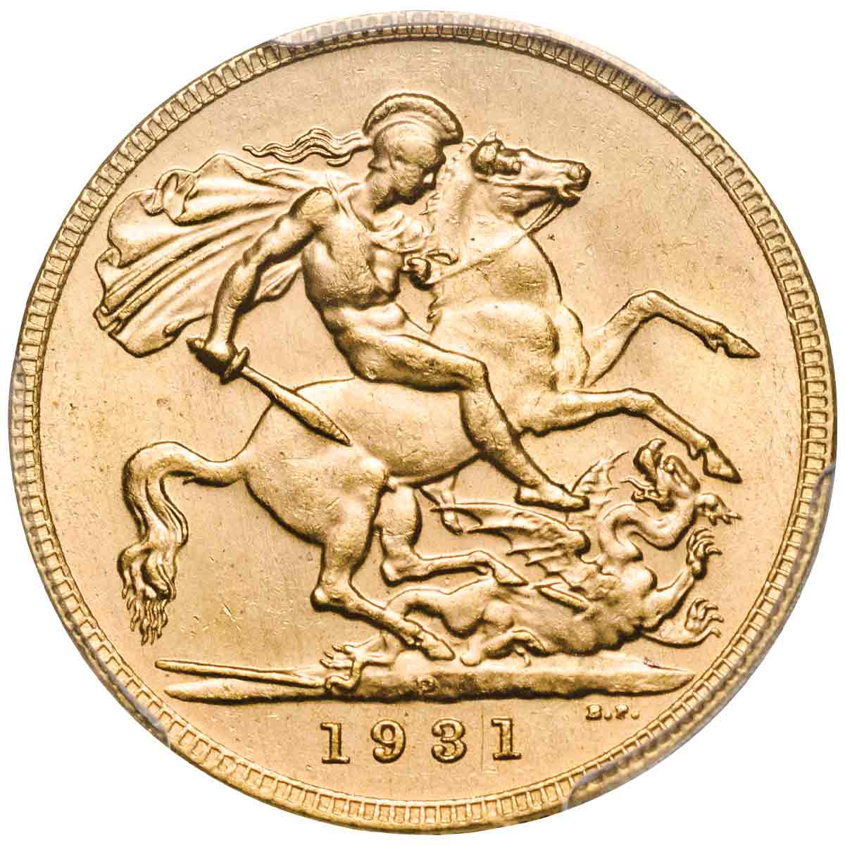 1931 Perth George V Gold Sovereign PCGS George V MS64 (Choice Uncirculated)
