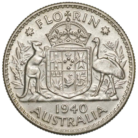 1940 Florin about Uncirculated