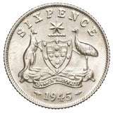 1945 Sixpence Uncirculated