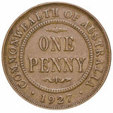 1927 Penny Indian & London Obverse Pair Very Good-Fine