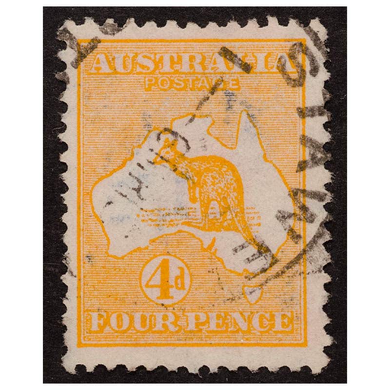 1913 4d Orange Kangaroo Fine Used