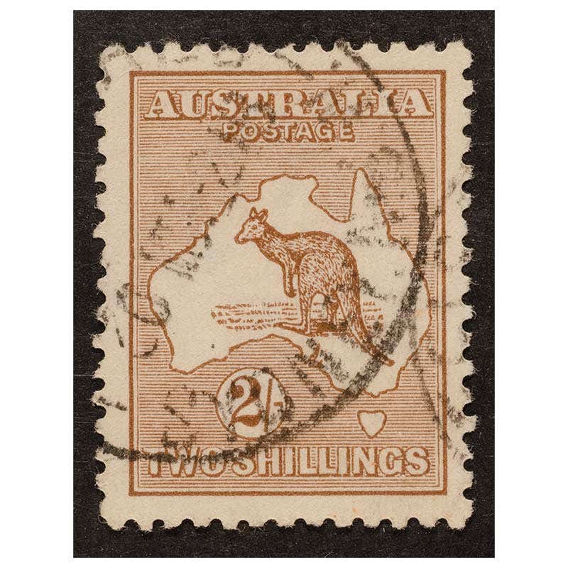 1915 2/- Brown Kangaroo Fine Used