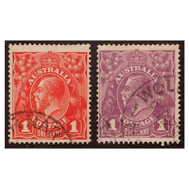 1915-1932 ½d-3d George V Portrait 13-Stamp Set Fine Used