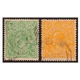 1915-1932 ½d-3d George V Portrait 13-Stamp Set Fine Used