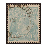 1915-1924 4½d Violet, 5d Brown, 1/4 Blue 3-Stamp Set Fine Used