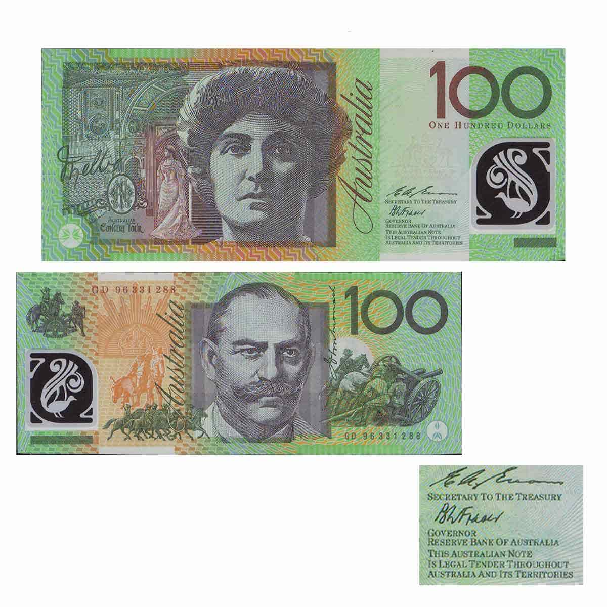 1984-1996 $100 5-Note Collection Uncirculated