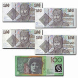 1984-1996 $100 5-Note Collection Uncirculated