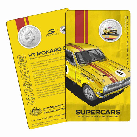 60 Years of Australian Supercars 2020 50c - 1970 Holden Monaro Uncirculated Coin