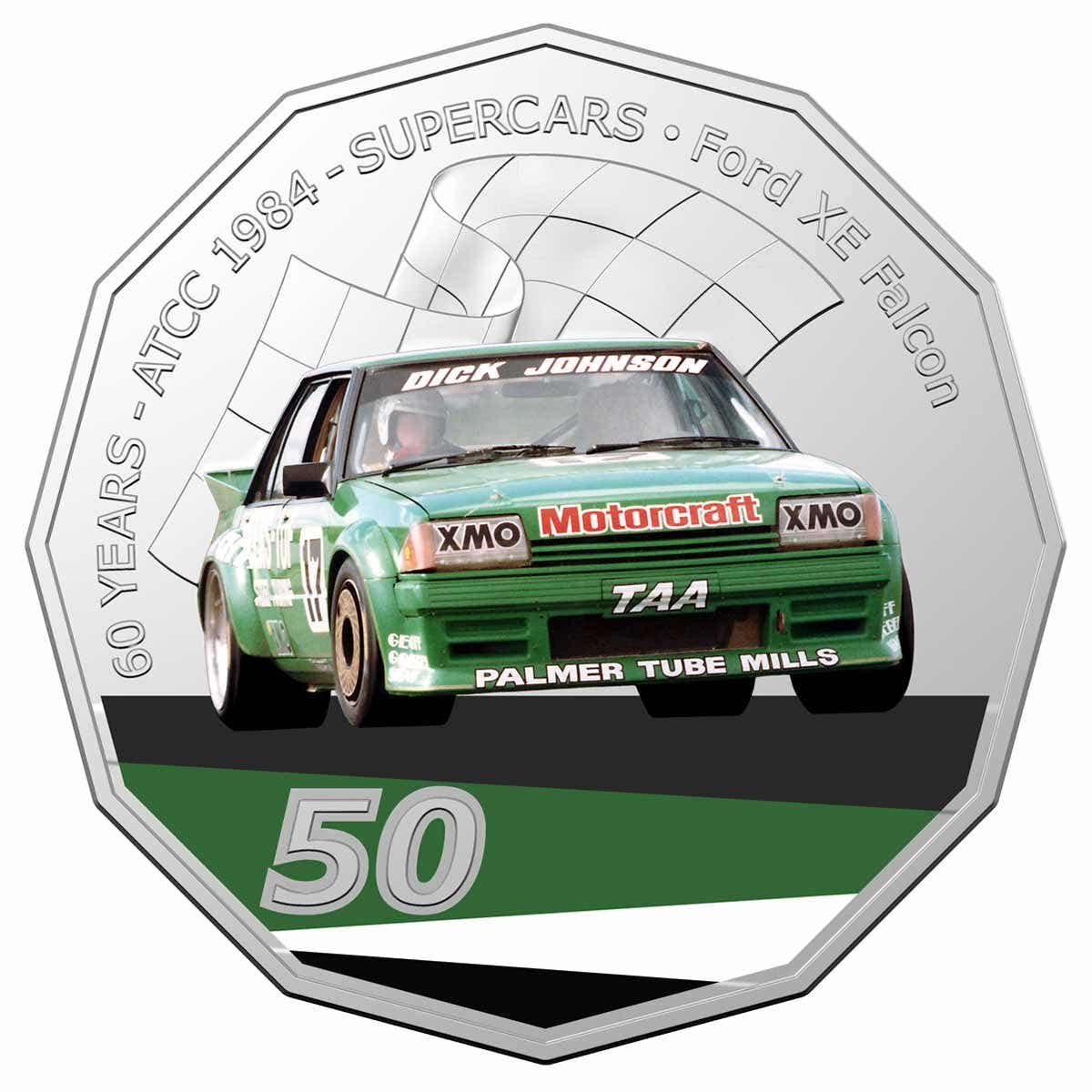 2020 50c 60 Years of Supercars XE Falcon Stamp & Coin Cover