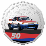 60 Years of Australian Supercars 2020 50c - 1991 Nissan Skyline Uncirculated Coin