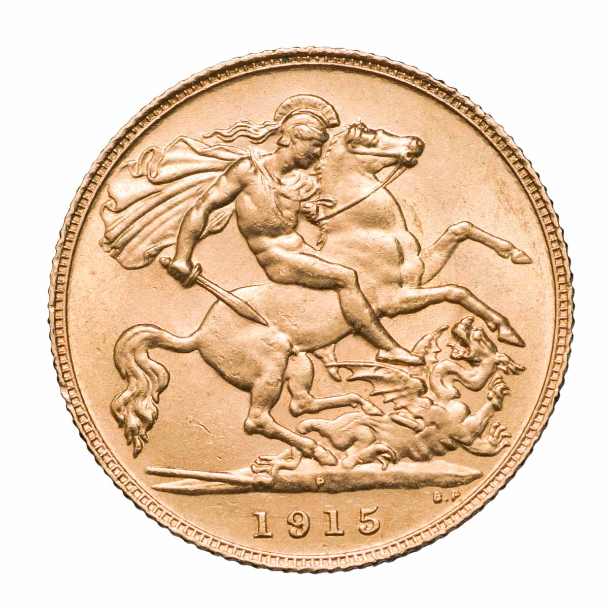 George V 1915P Gold Half Sovereign Uncirculated