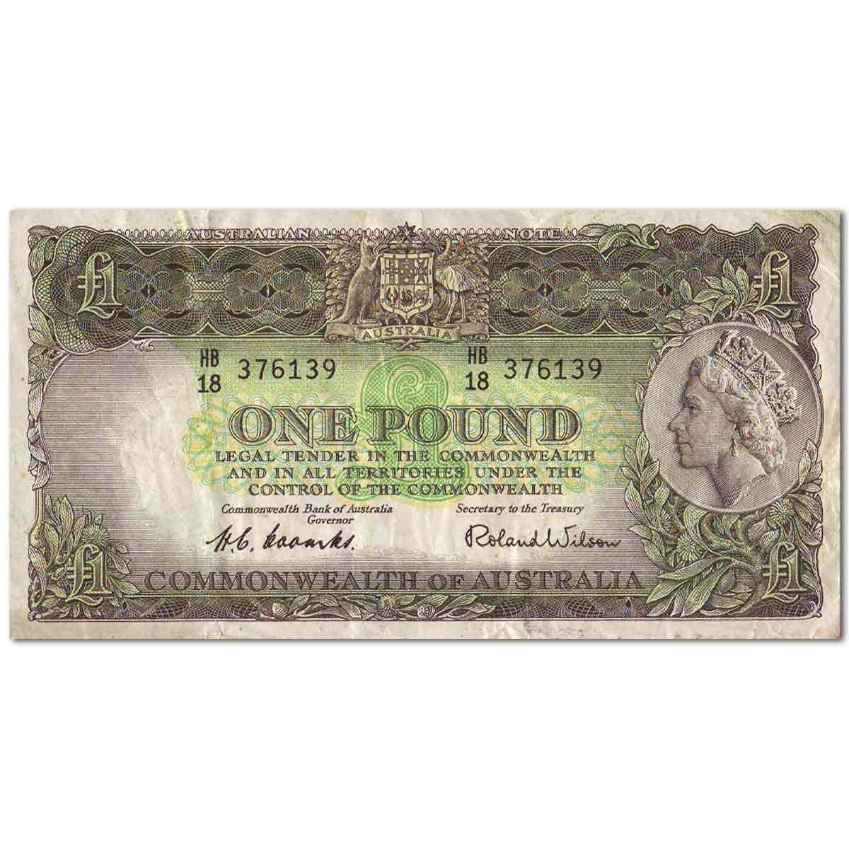 Australia Elizabeth II 1953-61 Fine-Very Fine 4-Note Type Set