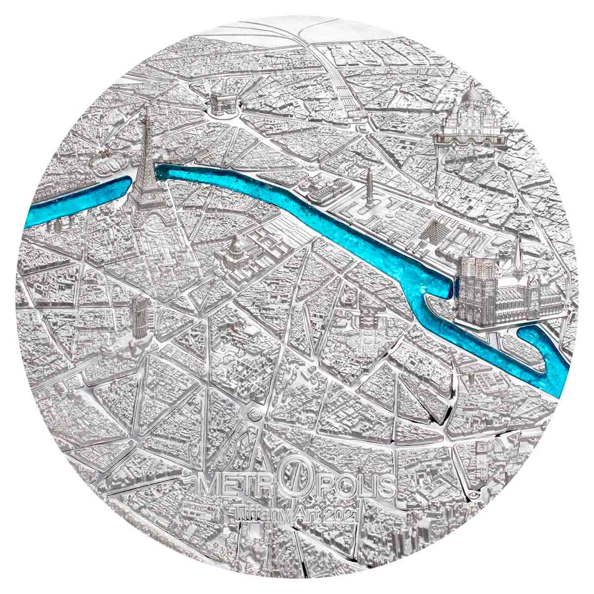 Tiffany Art Paris 2021 $20 Ultra High Relief 3oz Silver Proof Coin