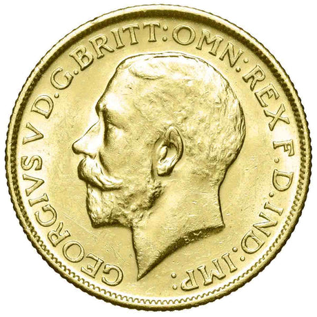 George V 1915M Gold Sovereign Extremely Fine-about Uncirculated