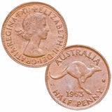 Australia Elizabeth II 1960-64 Halfpenny Uncirculated 5-Coin Set