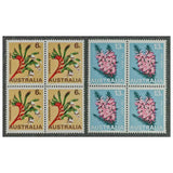 1968 Floral Emblems Blocks of Four Set of 6 (24 stamps) Mint Unhinged