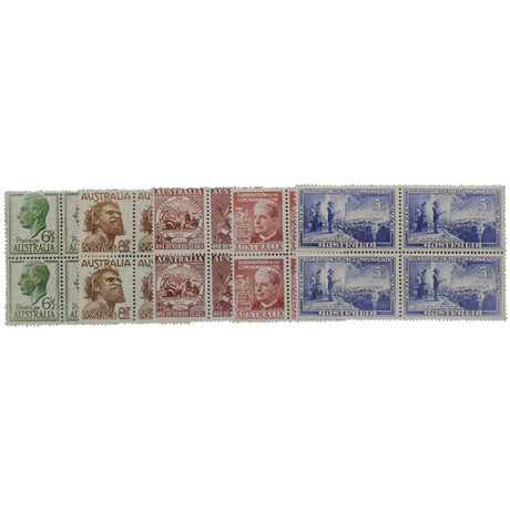 1942-52 Set of 16 Different Blocks of Four (64 stamps) Mint Unhinged
