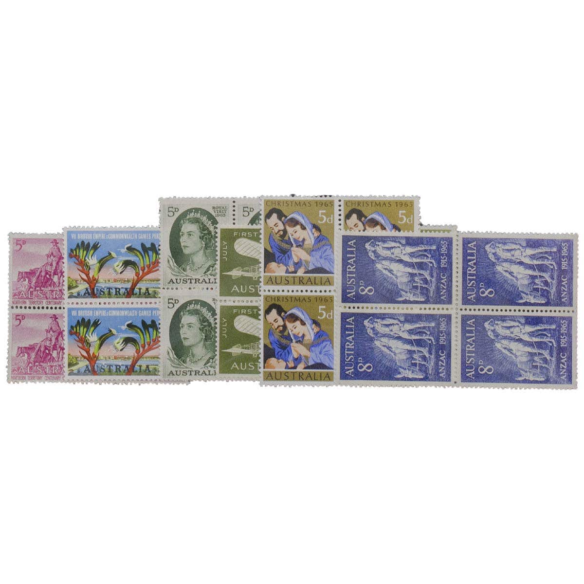 1953-65 Set of 25 Different Blocks of Four (100 stamps) Mint Unhinged