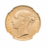 Queen Victoria 1884M Young Head St George Gold Sovereign NGC MS63 (Choice Uncirculated)