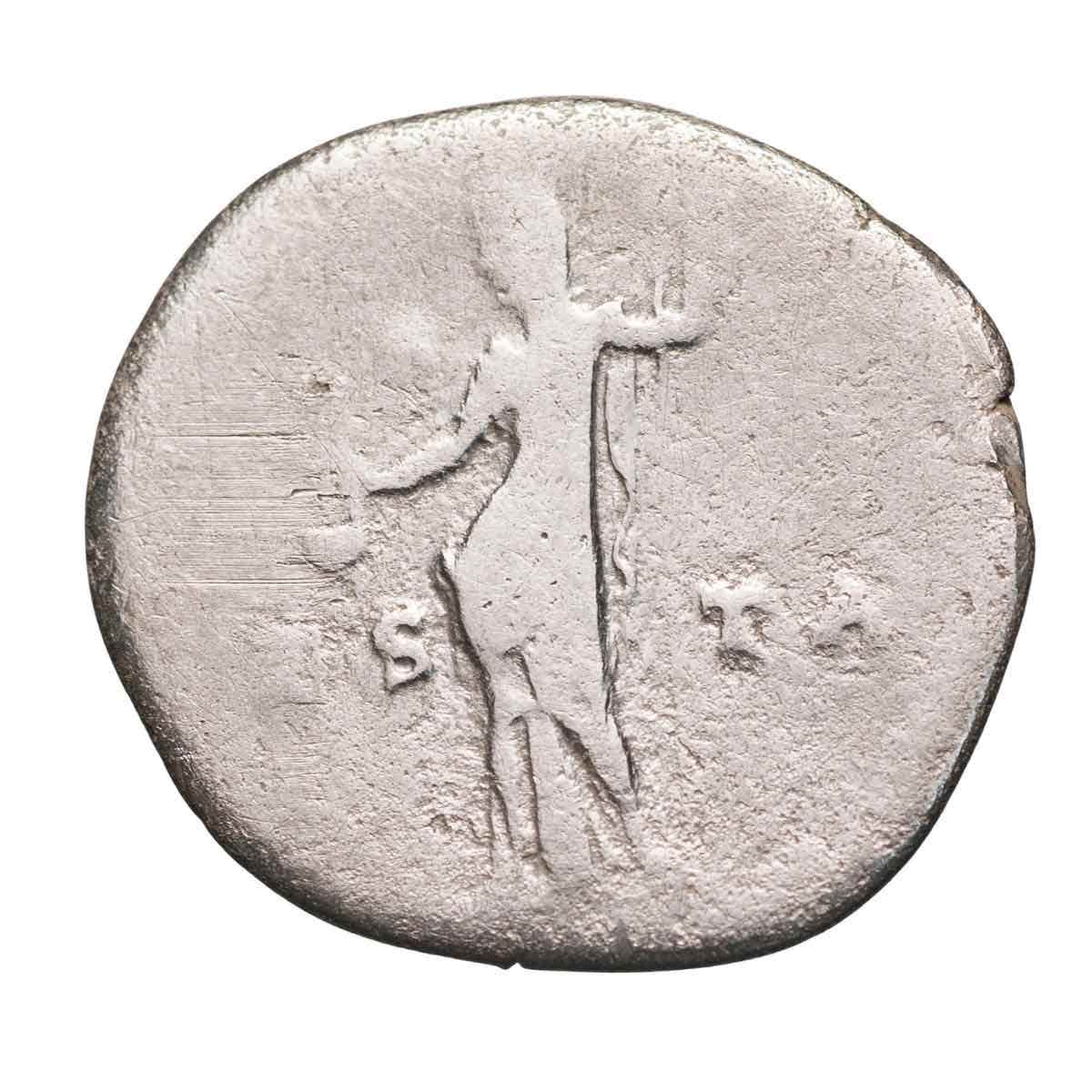 Vespasian 69-79AD Silver Denarius Vesta Standing Fine-Very Fine
