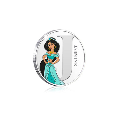 Disney J is for Jasmine Silver-Plated Commemorative