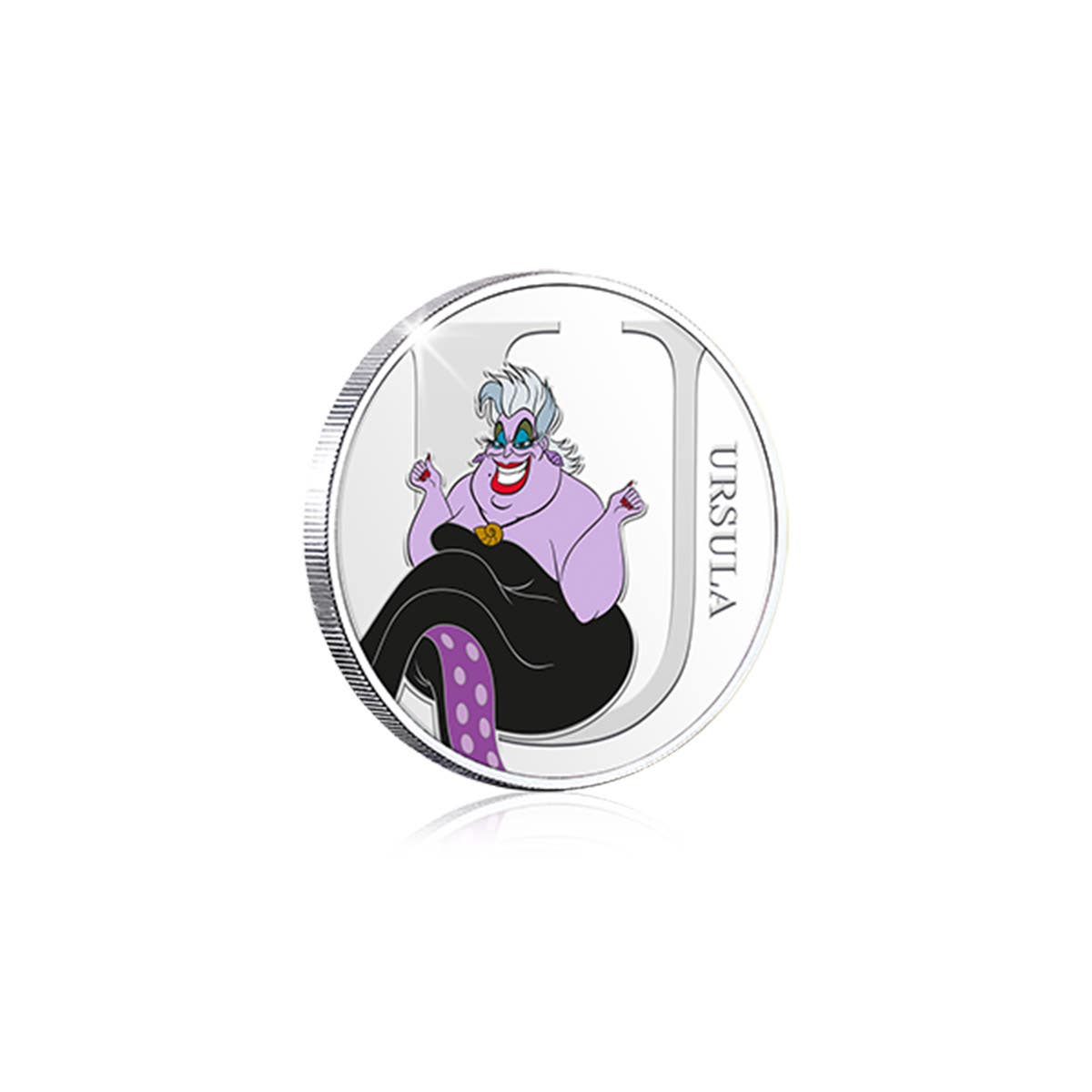 Disney U is for Ursula Silver-Plated Commemorative