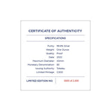 Diana Princess of Wales 2022 $5 1oz Silver Proof Coin