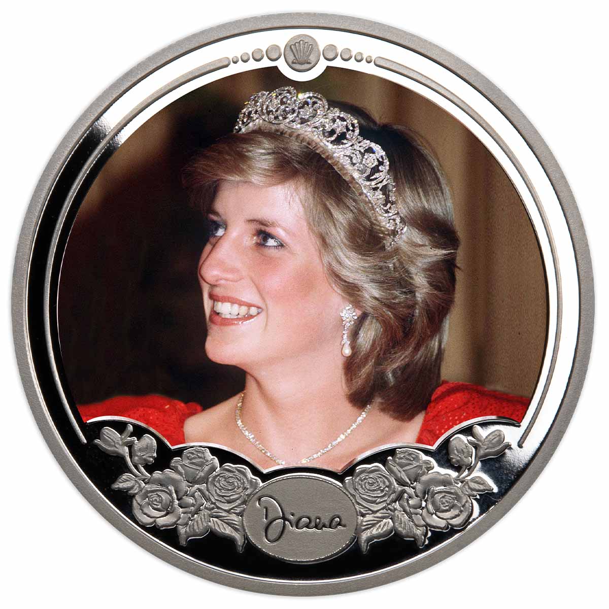 Diana, Portraits of a Princess - Lady In Red Silver Prooflike Commemorative