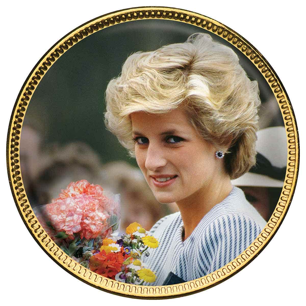 ダイアナ妃 ウェールズ公妃 7枚組フルカラーペニーコレクション オーストラリア Diana Princess of Wales Gold-plated Penny 7-Coin Collection