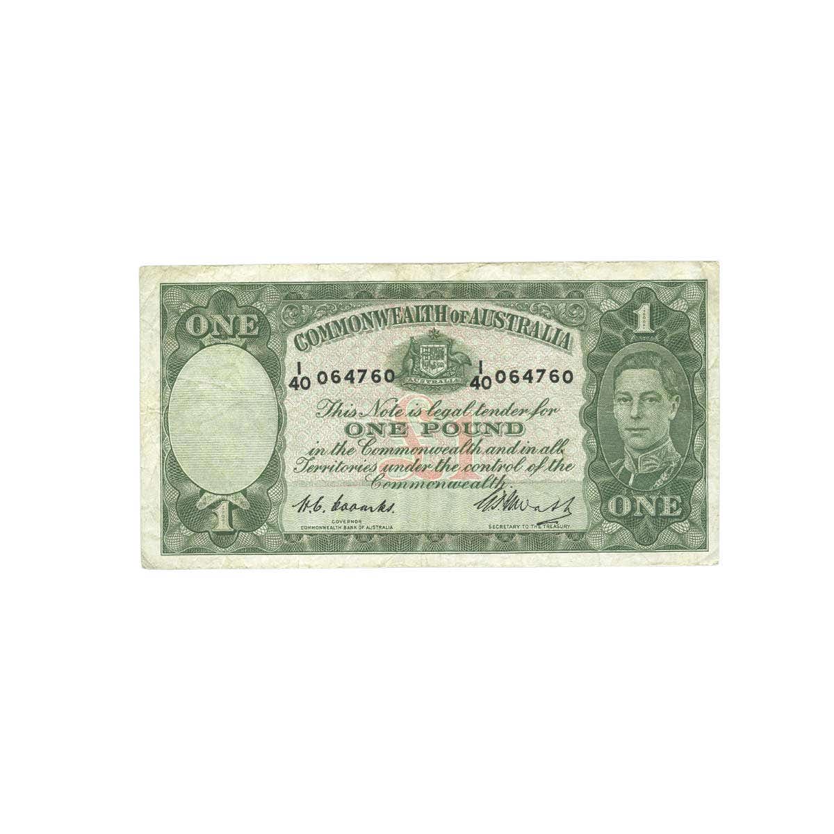 Bank Notes George 6th George VI £1 1938-53 Banknote Fine – Downies Collectables