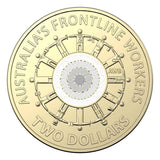 Australia Frontline Workers 2022 $2 Colour Aluminium-Bronze Uncirculated 25-Coin RAM Mint Roll
