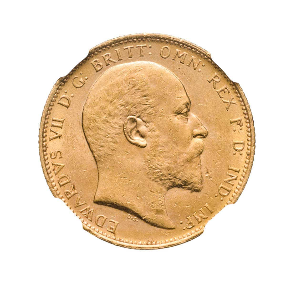 Edward VII 1905M Gold Sovereign NGC MS62 (Uncirculated)