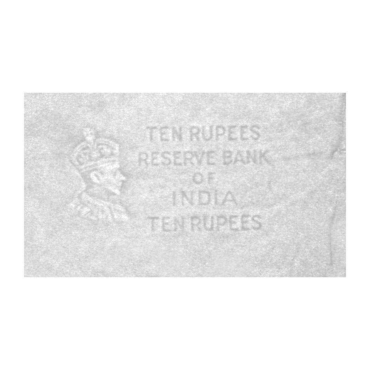 India 1940 10 Rupees Ship Wreck Banknote Uncirculated