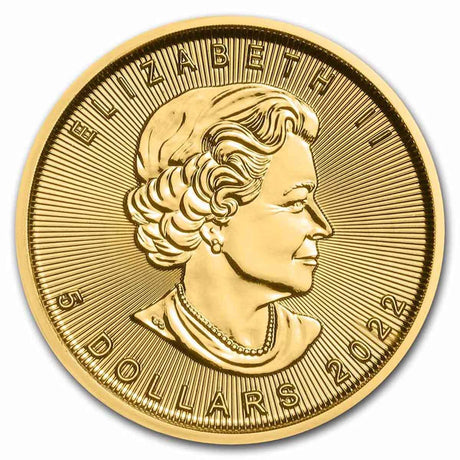 Canada 2022 $5 Maple Leaf 1/10oz Gold Brilliant Uncirculated Coin
