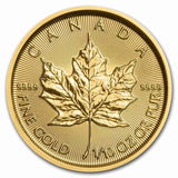 Canada 2022 $5 Maple Leaf 1/10oz Gold Brilliant Uncirculated Coin