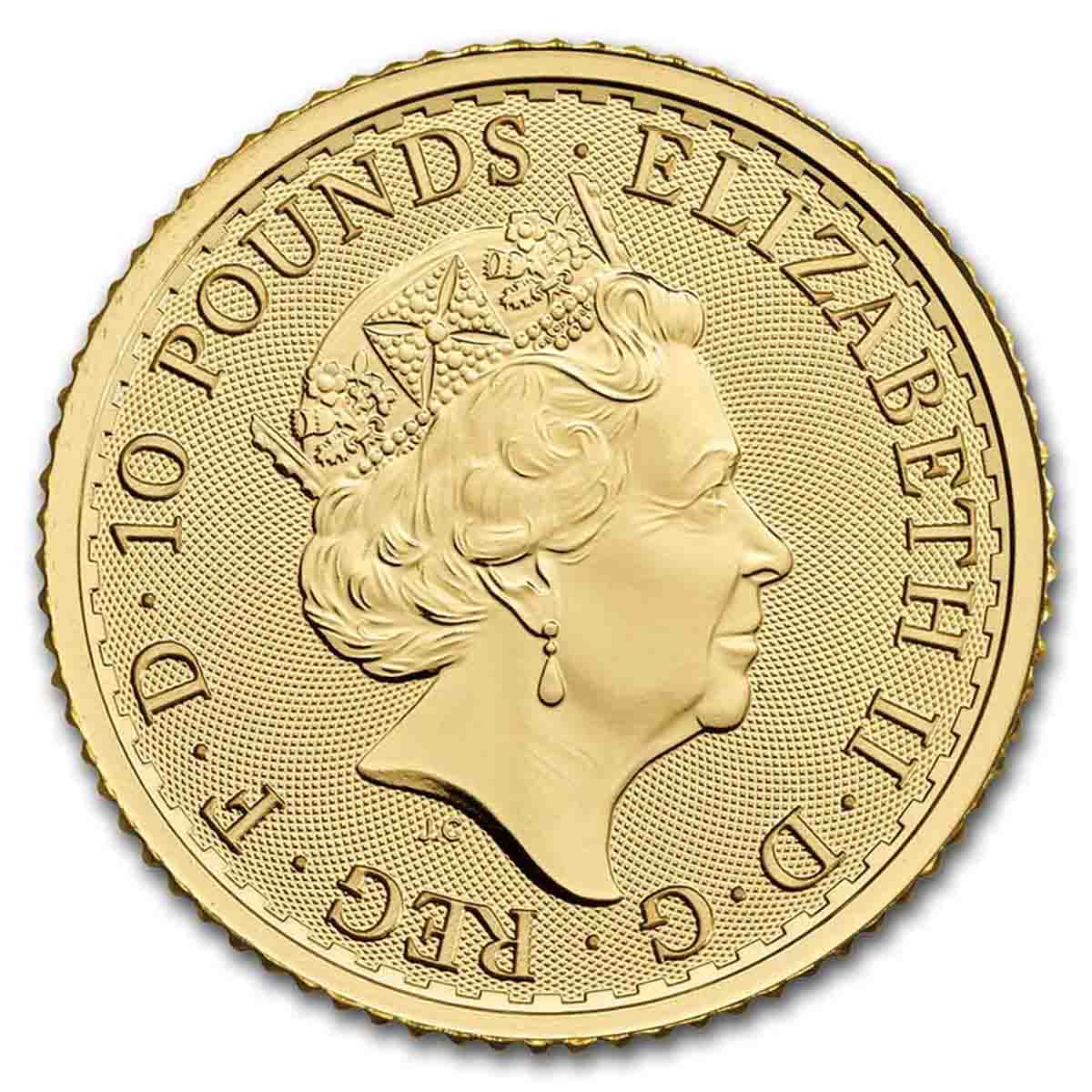 Great Britain 2022 £10 Britannia 1/10oz Gold Brilliant Uncirculated Coin